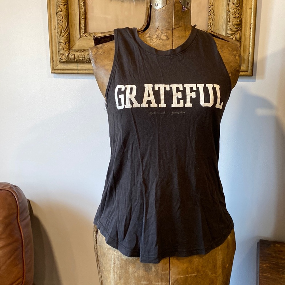 Spiritual gangster grateful tank muscle work out athletic yoga tank